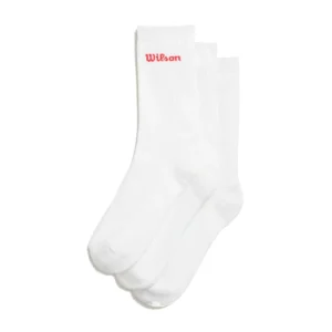 Calcetines Wilson Crew Logo Blancos (Pack 3)